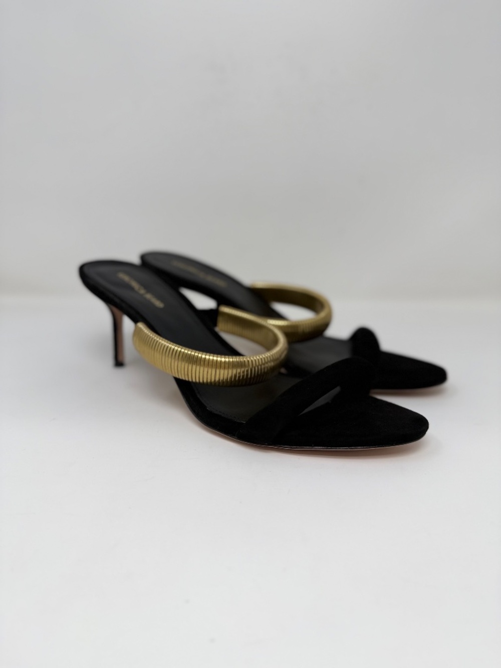 New Veronica Beard Tobin Sandals Black Suede Sz 9 - Picture 3 of 13